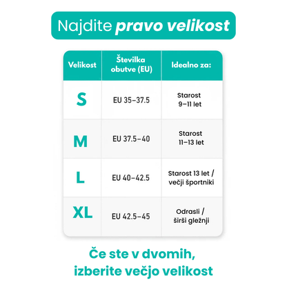 RecoverX – Podporni rokav za peto in rastno ploščico za mlade